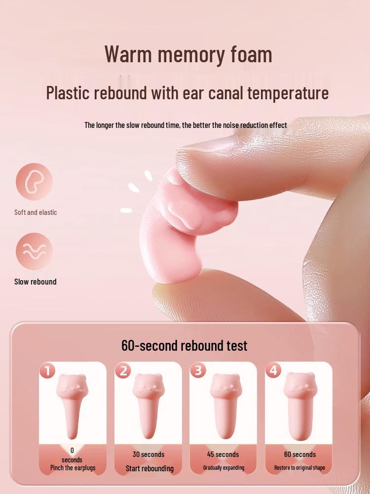 Kunkun Duck Cat Earplugs for Sleep: Super Soundproof, Noise Reduction, Silent, Anti-Noise Sleeping Aid for Students