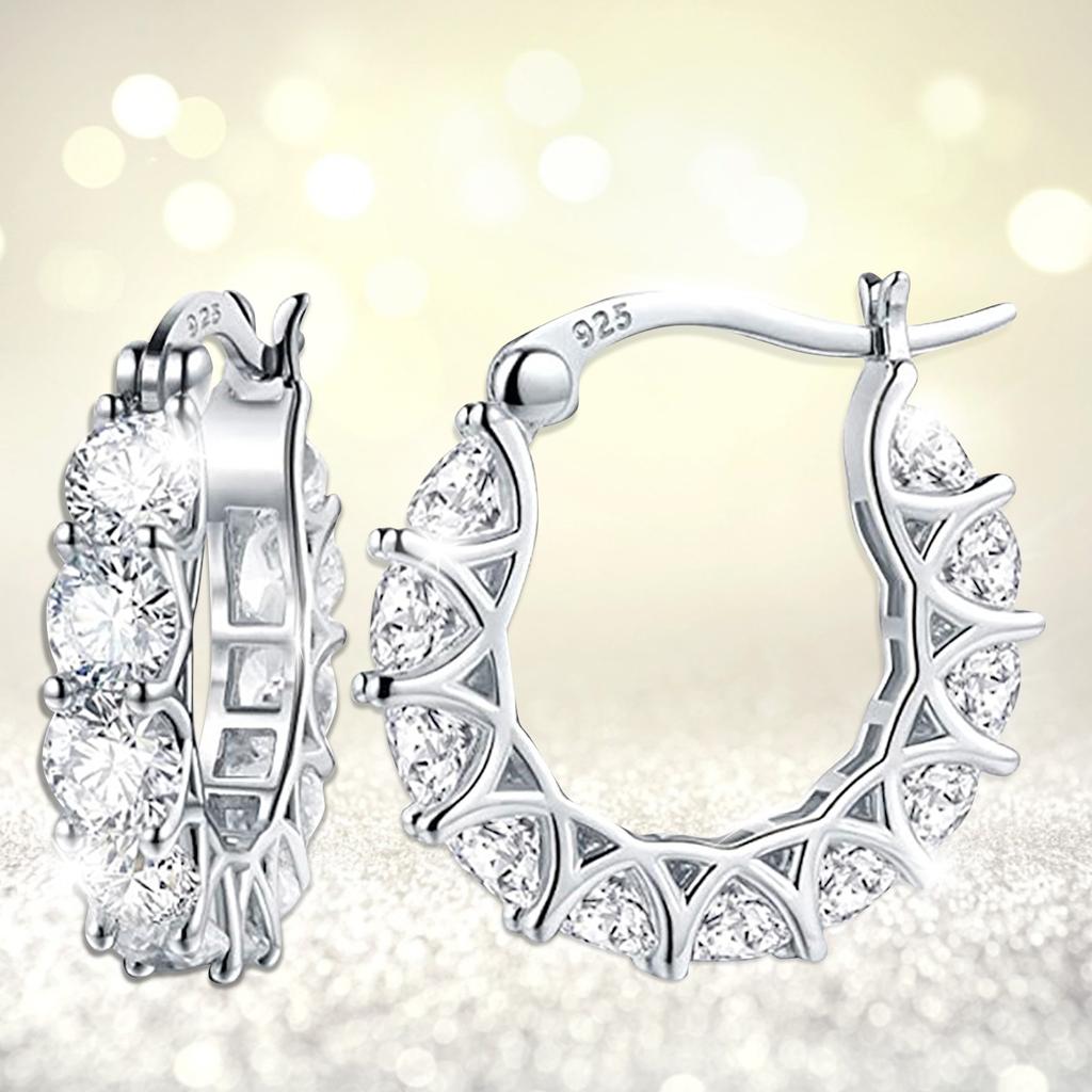 Moda Francuski pełny zestaw Koronkowe kolczyki z cyrkoniami Kolczyki w kształcie litery U Akcesoria damskie