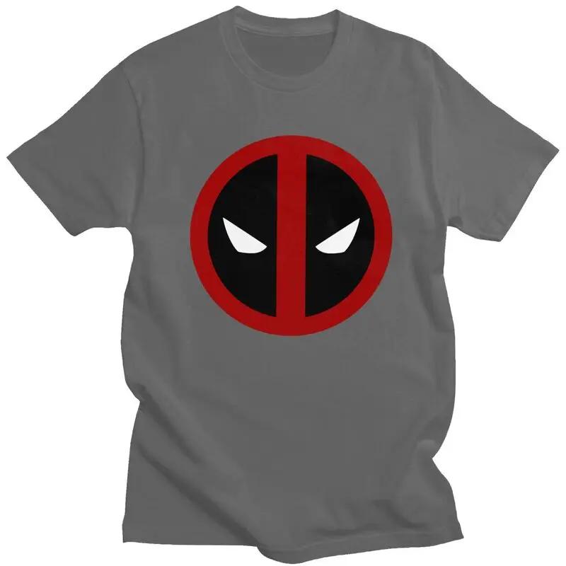 Superhero T Shirt Men Pre-shrunk Cotton Tshirt Casual Tee Short Sleeve Deadpool Sympol T-shirt Fitted Apparel