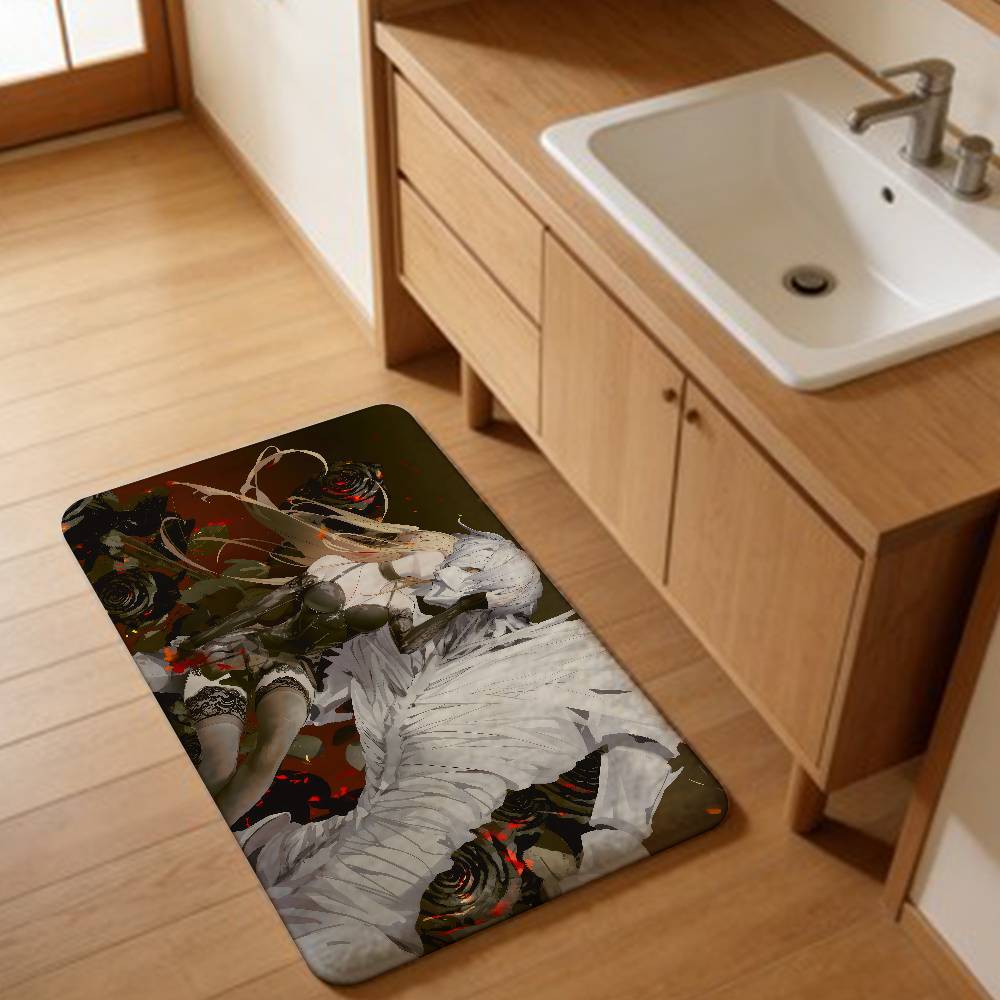 Classic Anime D-Death N-Note Floor Mat Non-Slip Laundry Room Mat Laundry Decor Balcony Child Living Room Bedside Mats