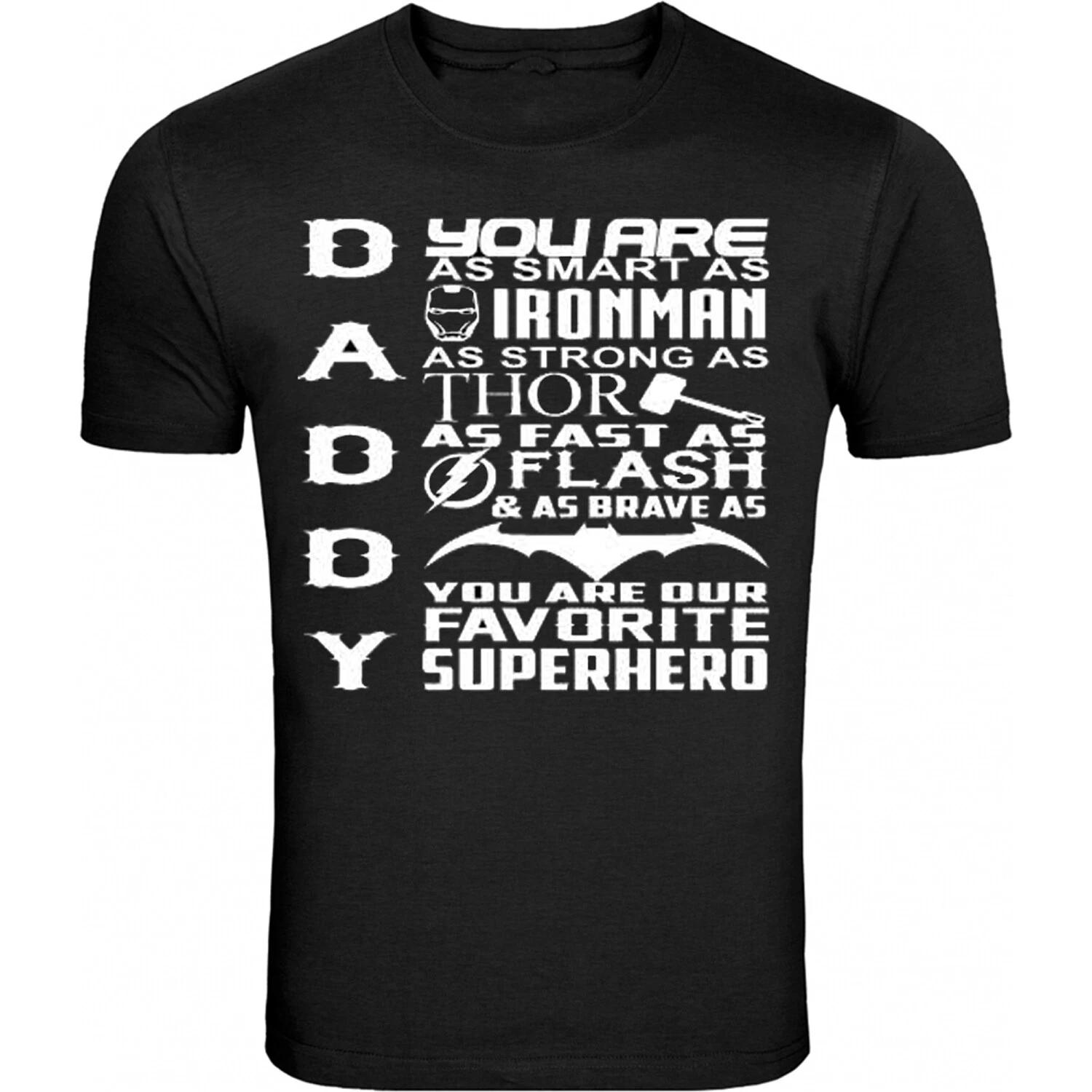 Father s Day Gift for Dad Superhero S - 5XL T-Shirt Tee M
