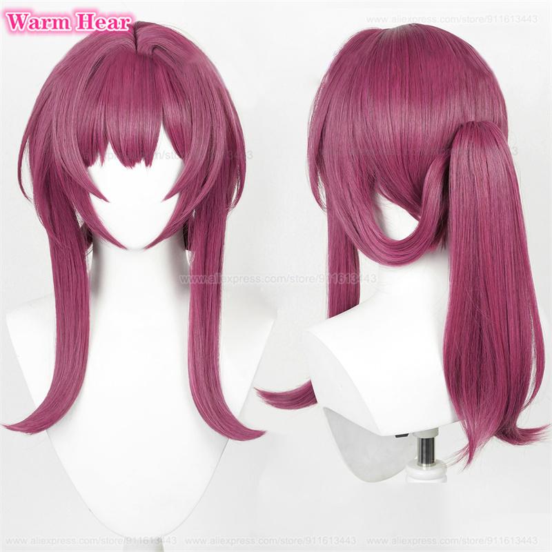 Hohe Qualität Kafka Synthetik Perücke Spiel HSR 43cm Lang Rose Lila Cosplay Anime Perücke Hitzebeständig Halloween Party Perücken + Perückenkappe