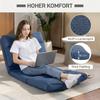 Bean Bag with Bed Function, Reclining Backrest, Foldable, up to 120kg, 70 x 72 x 56 cm, Dark Blue