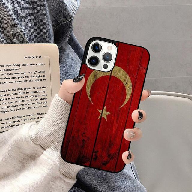 Türkei Türkische Flagge Handyhülle Rückseite für iPhone 17 Air 16 15 14 13 11 12 Pro Max Plus Hülle Coque