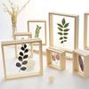 Transparenter Holzrahmen aus doppelseitigem Glas, DIY-Fotoposter, Zuhause, Wohnzimmer, Magnet, Holz-Bilderrahmen für die Familie