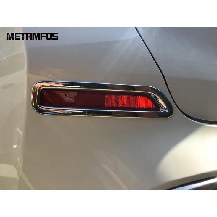 For Nissan Murano 2015-  2024 Chrome Rear Fog Light Lamp Cover Trim Foglight Protection Frame Exterior Car Accessories