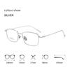 Luxury Business Casual Mens Glasses Frame Screwless Design UltraLight Semi-Titanium Fashion Trend Retro Square Eyewear New Style