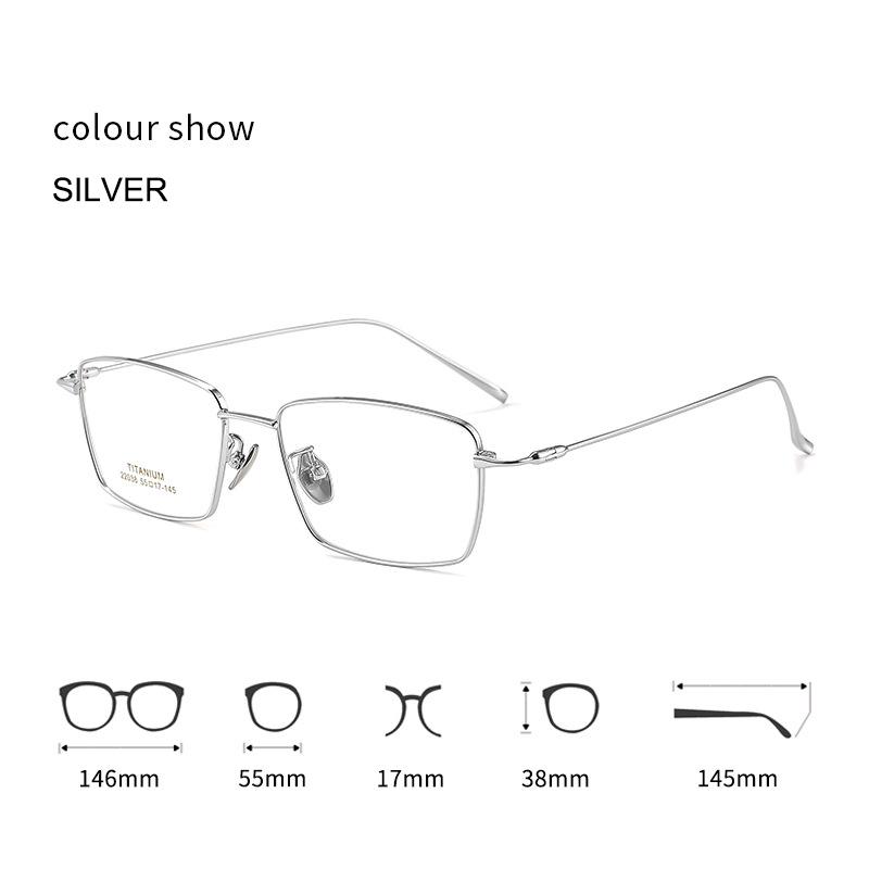 Luxury Business Casual Mens Glasses Frame Screwless Design UltraLight Semi-Titanium Fashion Trend Retro Square Eyewear New Style