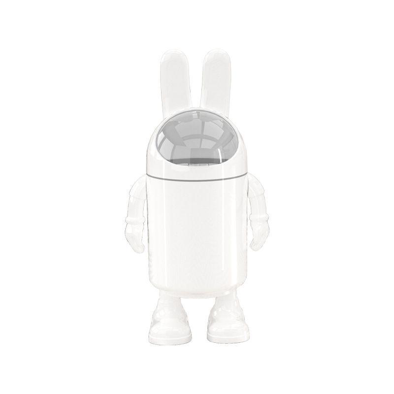 Creative Astronaut Trash Can: Cartoon Design, Large Capacity, Foot-Operated, Flip-Top Lid for Living Room or Bedroom.