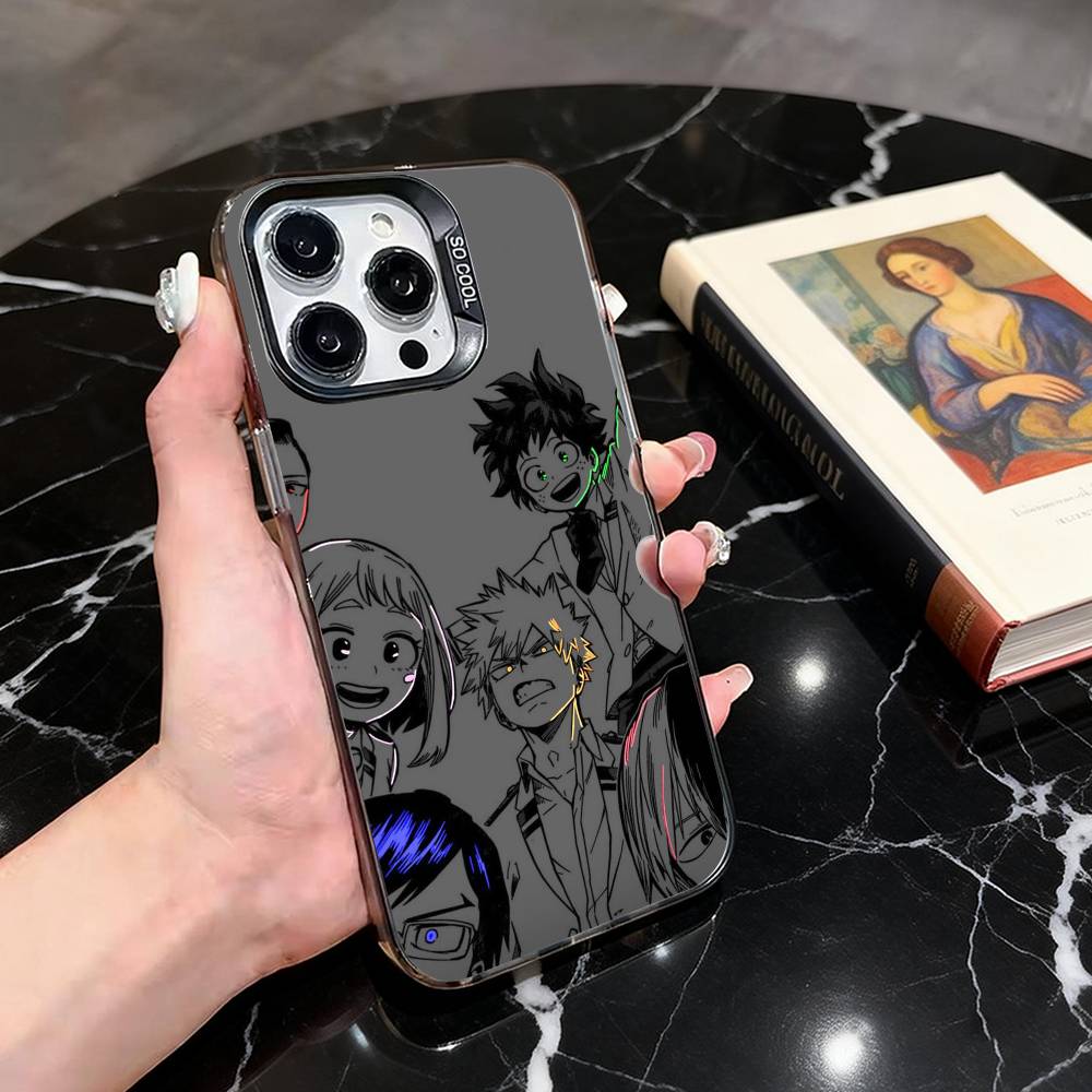 

My Hero Academia Izuku Midoriya Phone Case For iPhone17,16,15,14,13,12,11 Plus,Pro Max,XS,Colorful Silver Phone case Funda Cover iPhone16e