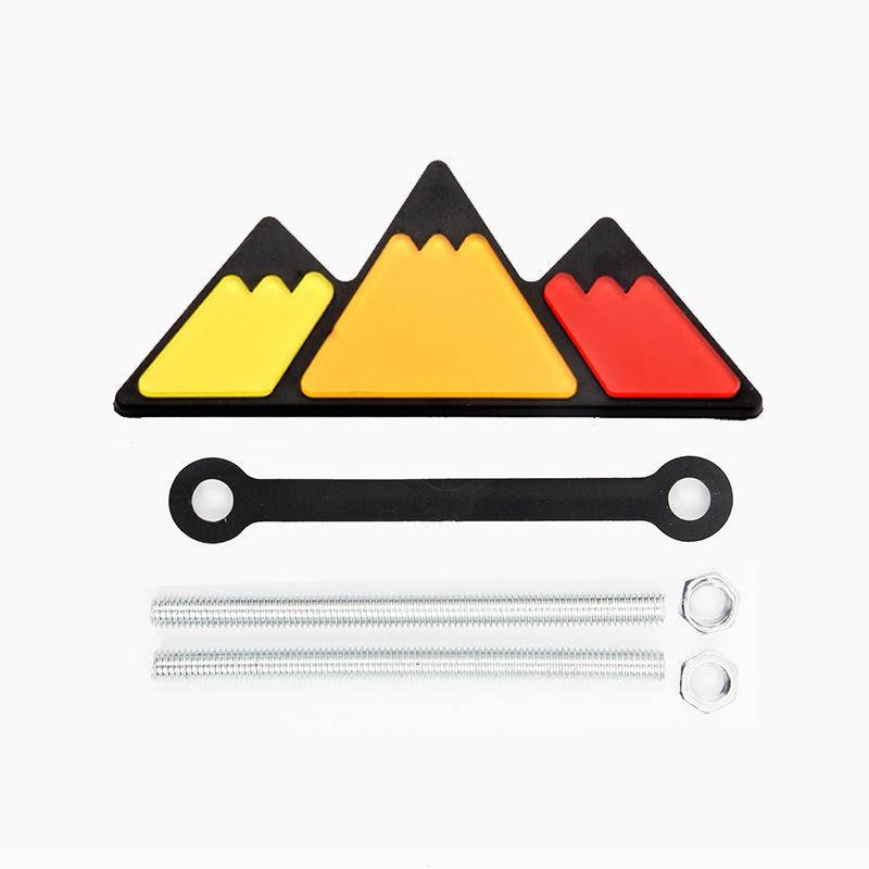 Three-Color Snow Mountain Emblem Sticker for Toyota 4Runner, Tacoma, Tundra Center Mesh Grille