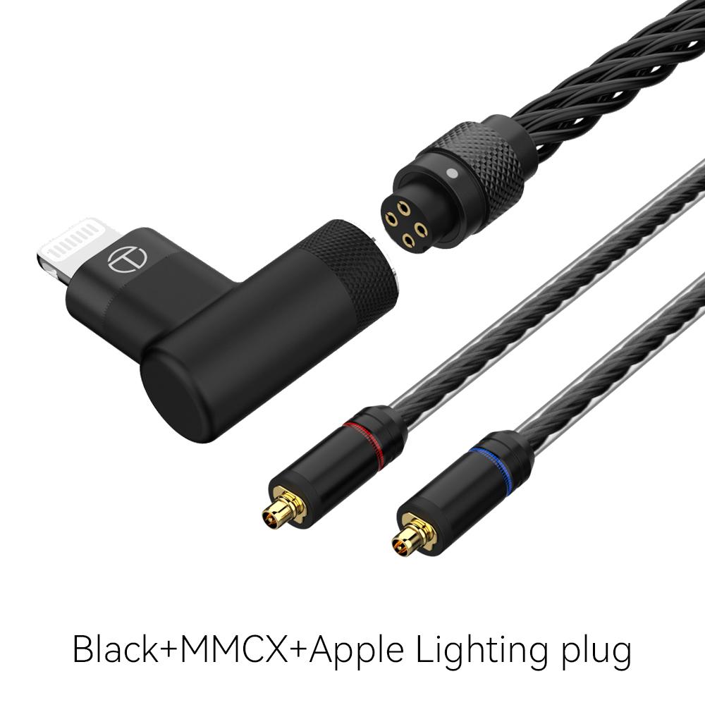 TRN T2 Pro16 Core Earphones Silver Plated HIFI Upgrade Cable 2.5/3.5/4.4/Type C/Lighting/QDC//MMCX/0.75/0.78 MT4 TA4 MT1MAX