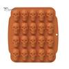 Scary Dessert Molds Skull Cake Mold with 20 Cavity, Halloween Theme, Silicone Non-Stick Candy Mousse Mold, Realistic 3D Tray for Baking Jelly Pudding