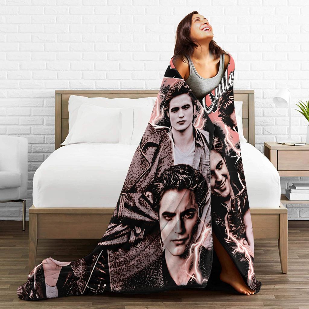 Edward Cullen Super Warme Decken Robert Pattinson Kinder Plüsch Überwurf Lustige Schlafzimmer Flanell Bettdecke Sofa Bettbezug