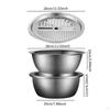 3 in 1 Colander and Drain Basin for Rice Vegetables