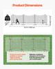 Baseball Batting Cage, 12000 X 3680 X 3100mm Freestanding Portable Batting Cage, Hitting Cages with 45-Ply Knotted HDPE & Long Positioning Ropes,