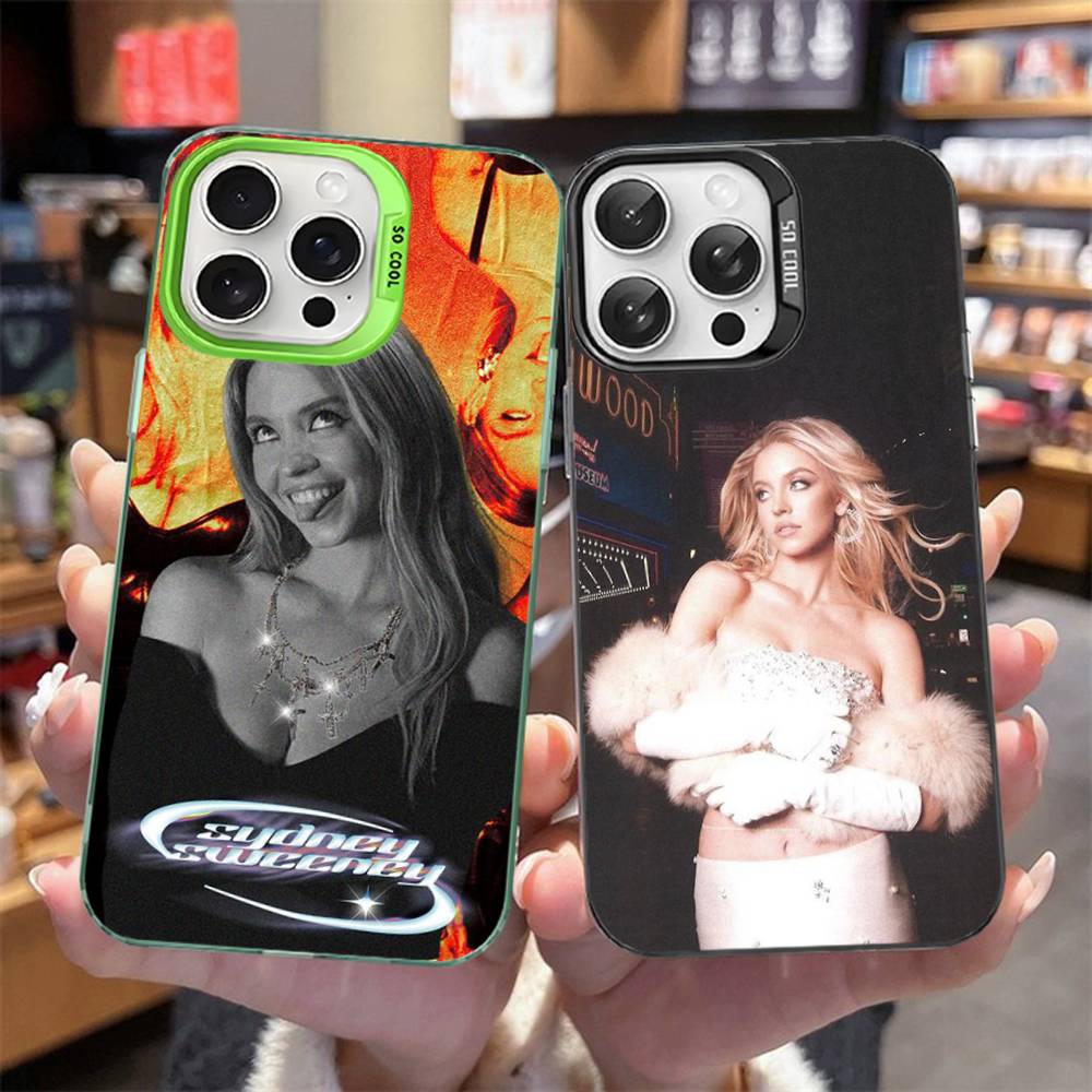 Singer Sydney S-Sweeney Phone Case For IPhone 17 16 15 14 13 12 11 Pro Max Plus Color Silver Cover