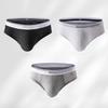 Men Briefs Wide Waistband Mid-rise Modal Panties Breathable 3D Cutting Quick-Drying Seamless Design Underwear