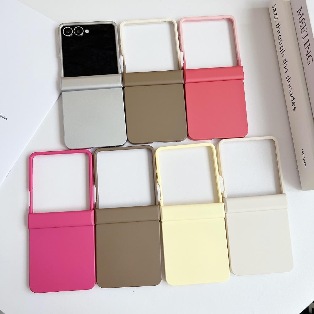 Gradient Double Color Matte Case for Samsung Galaxy Z Flip 7 6 5 4 3 flip7 ZFlip Hinge Protection Hard PC Shockproof Slim Cover