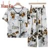 Middle-Aged Women's Summer Floral Two-Piece Set