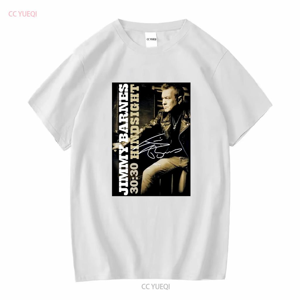 Retro Hindsight JIMMY BARNES T-shirt Svart S 5XL LE371 långa eller korta ärmar vintage Tvättad streetwear designkläder
