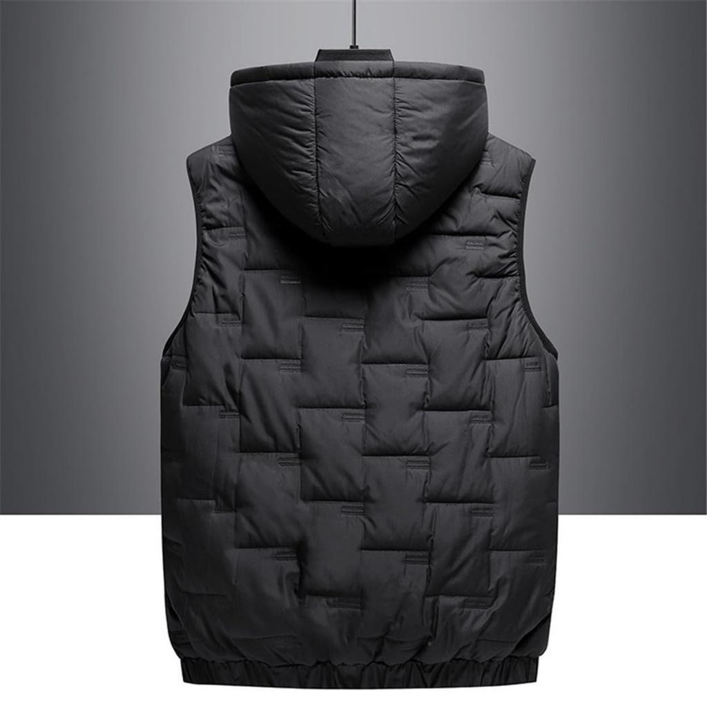 Thick Vest Men Fashion Warm Vests Sleeveless Jacket Coat Solid Color Waistcoat