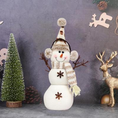 Christmas Snowman Doll Decoration Cute Figure Ornament for Home