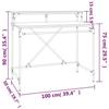 VidaXL Bureau chêne fumé 100x50x90 cm bois d'ingénierie et fer 826701