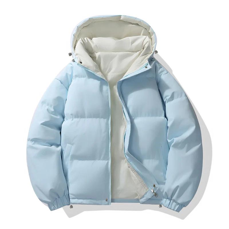 Men Thick Hooded Parkas Men Casual Loose Warm Coat Men Cotton-Padded Jacket Women Parka Male Streetwear Winter Outerwear