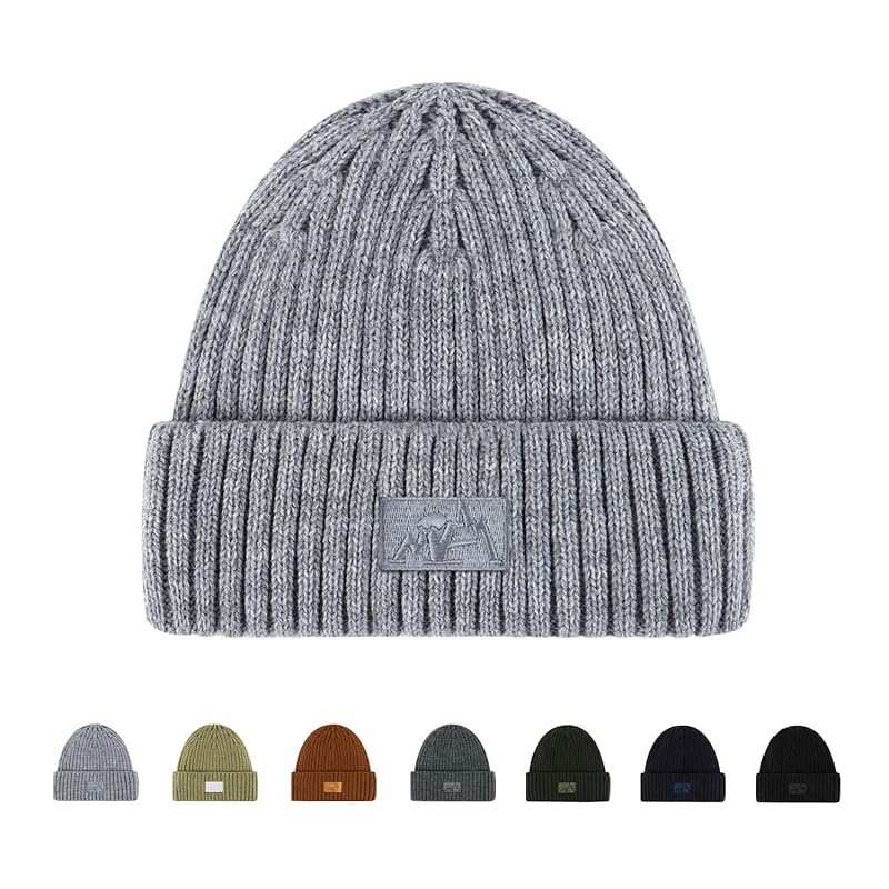 

[Pawinpaw] knit hat men s winter Cold protection beanie Hat [thermal insulation/double layer structure/beautiful silhouette/soft/stretchable] knit cap