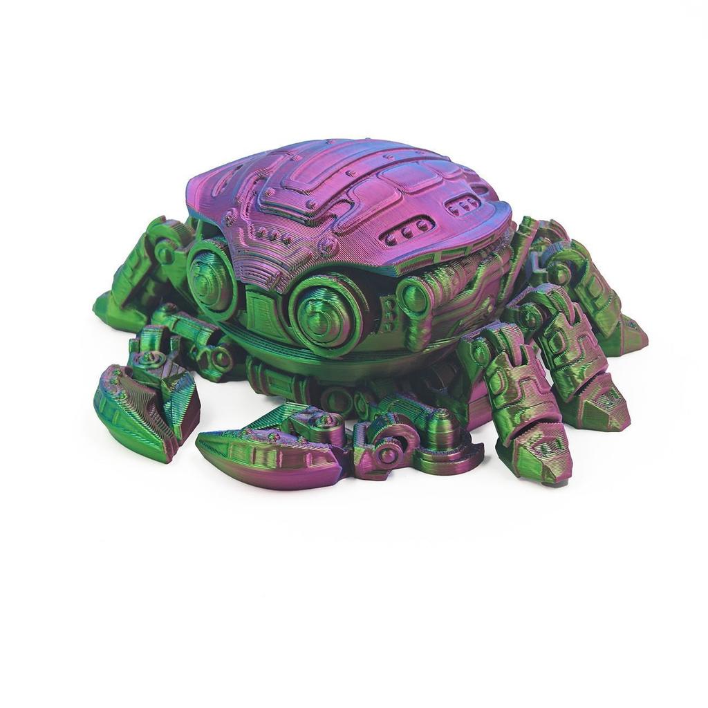 14CM 3D Printed Mechanical Crab Model Movable Joints Novelty Desk Decor Anti Stress Toy Miniature Collectible Birthday Gift