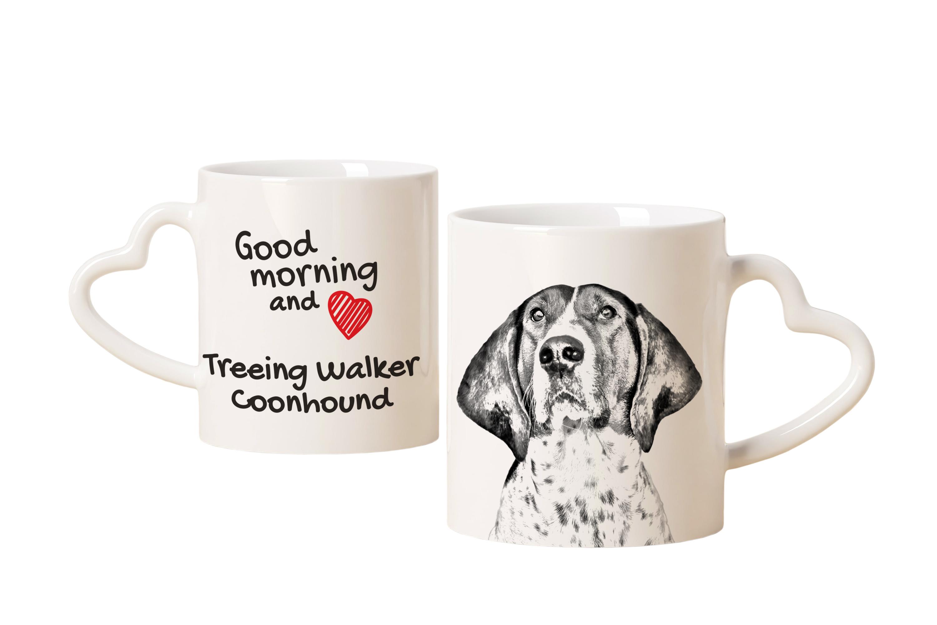 

Мисливський пес Treeing Walker Coonhound - чашка з собакою, чарівна чашка з ручкою у формі серця, універсальний подарунок від бренду Art-Dog білий