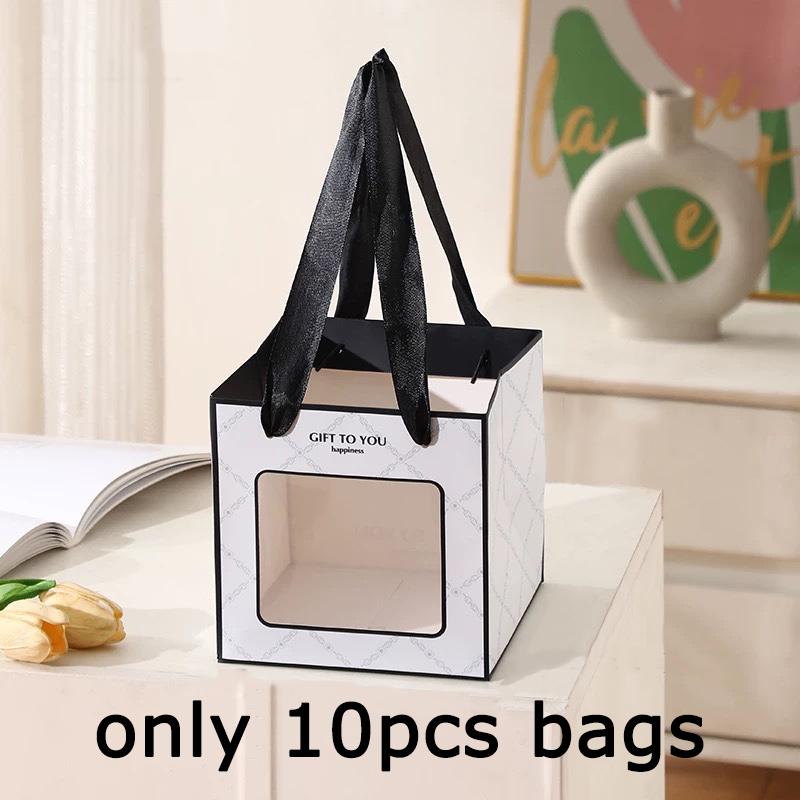 WTEMPO Foldable Paper Gift Bags with Rope Handles Portable Presents Packaging Bags Party Decor Favor Treat Bags