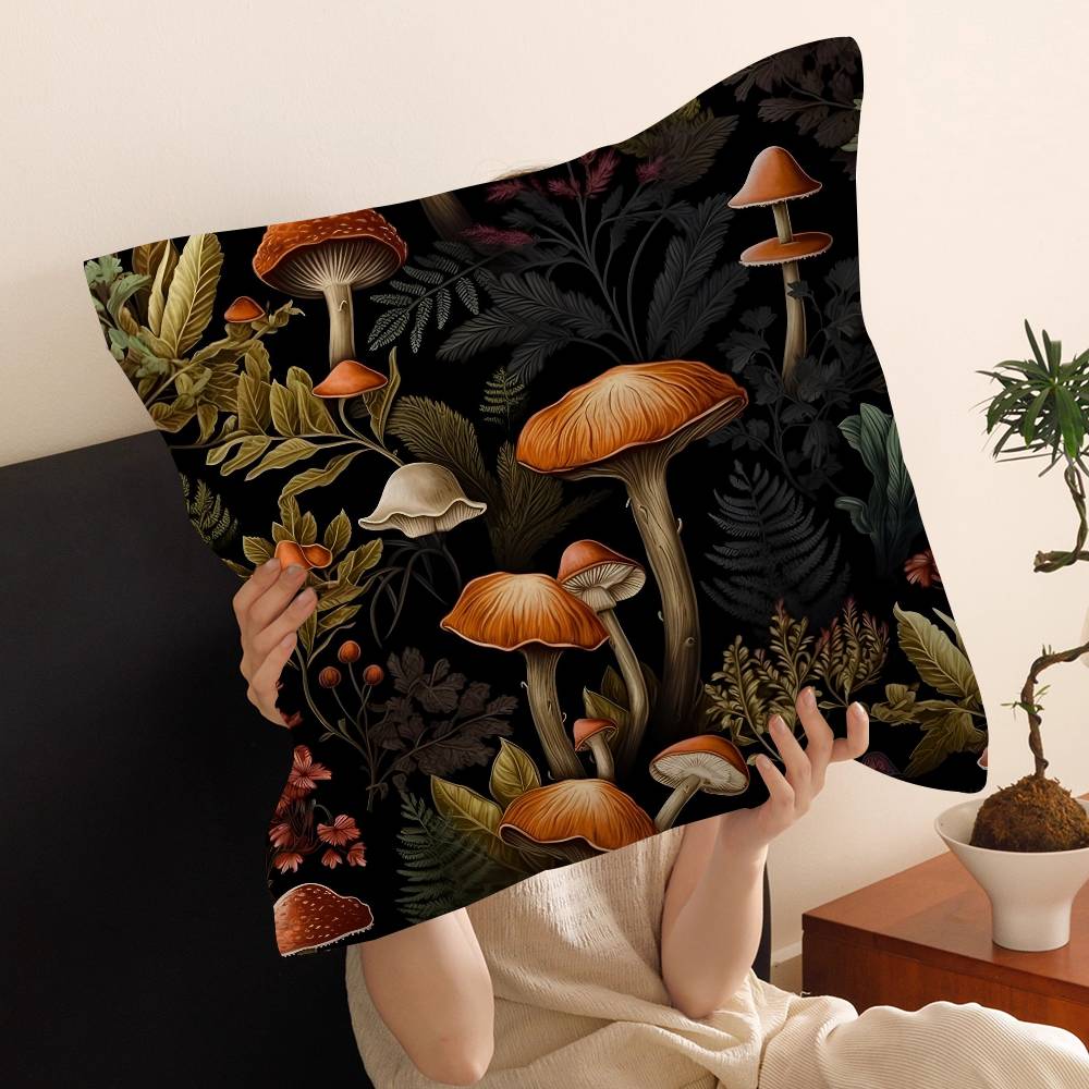 Hot Selling Squirrel Mushroom Cushion Cover Decorative Pillow Sofa Home Decor Case Pillow Cases