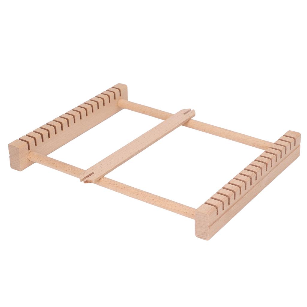 SKC Webstuhl DIY Holzwebmaschine Wandteppich Strickwerkzeug Kinder Anfänger Buchenholz Spielzeug Wollspinnmaschine