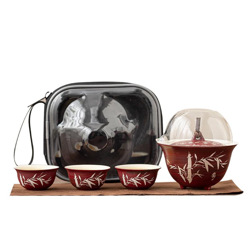 Wabi-sabi Style Portable Travel Tea Set