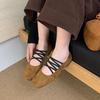 Fashion New Fashion Elastic Band Women Flats Slip On Shoes Casual Female Square Toe Footwear Shallow Ladies Ballet Flats Shoes lady