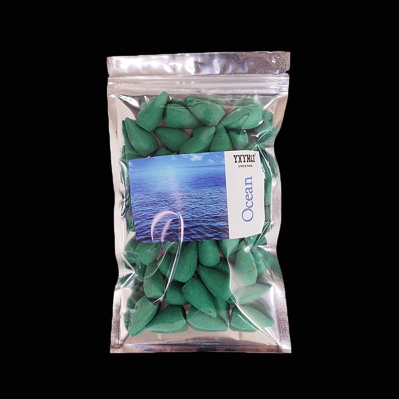 50Pcs Smoke Backflow Incense Cones Household Natural Reflux Tower Incense Jasmine Tea Cone Incense Room Fragrance Bulk Sale