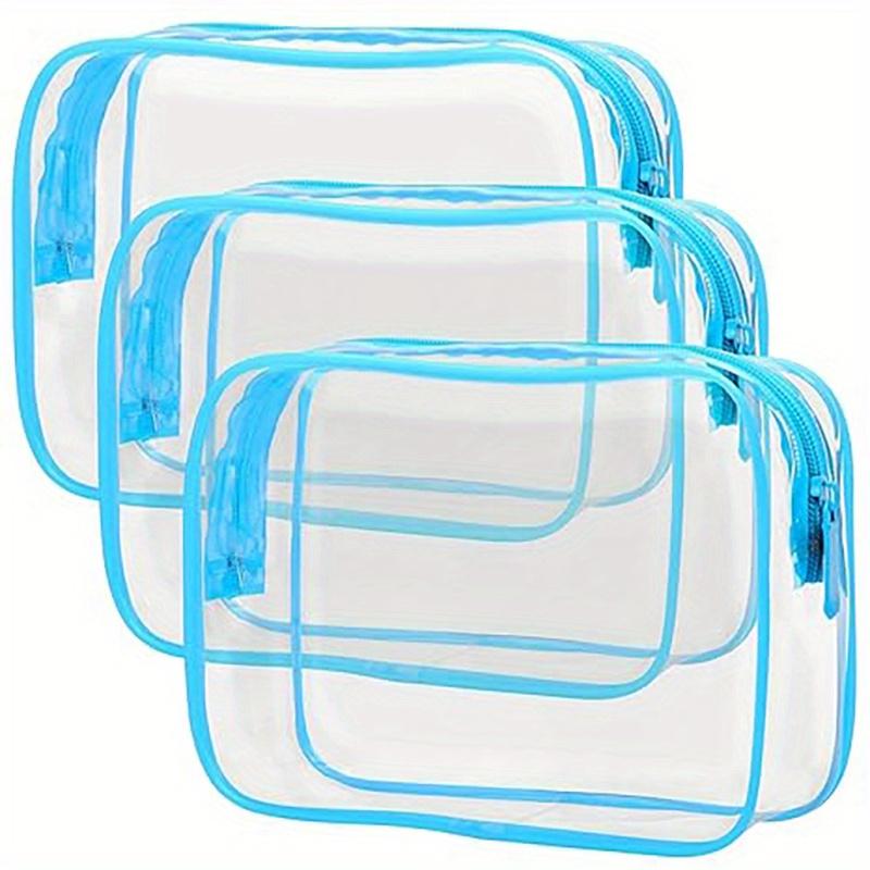 

3pcs upgraded color-edge transparent makeup bag, transparent makeup bag, suitable for travel, suitable for various storage needs