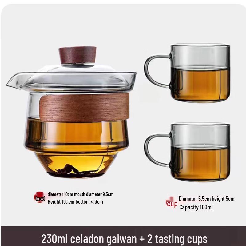Jialang Borosilicate Glass Gaiwan Tea Set