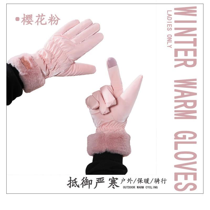 Womens Winter Warm Touchscreen Gloves With Fleece Lining Windproof Water-Resistant Cycling Driving Commuting