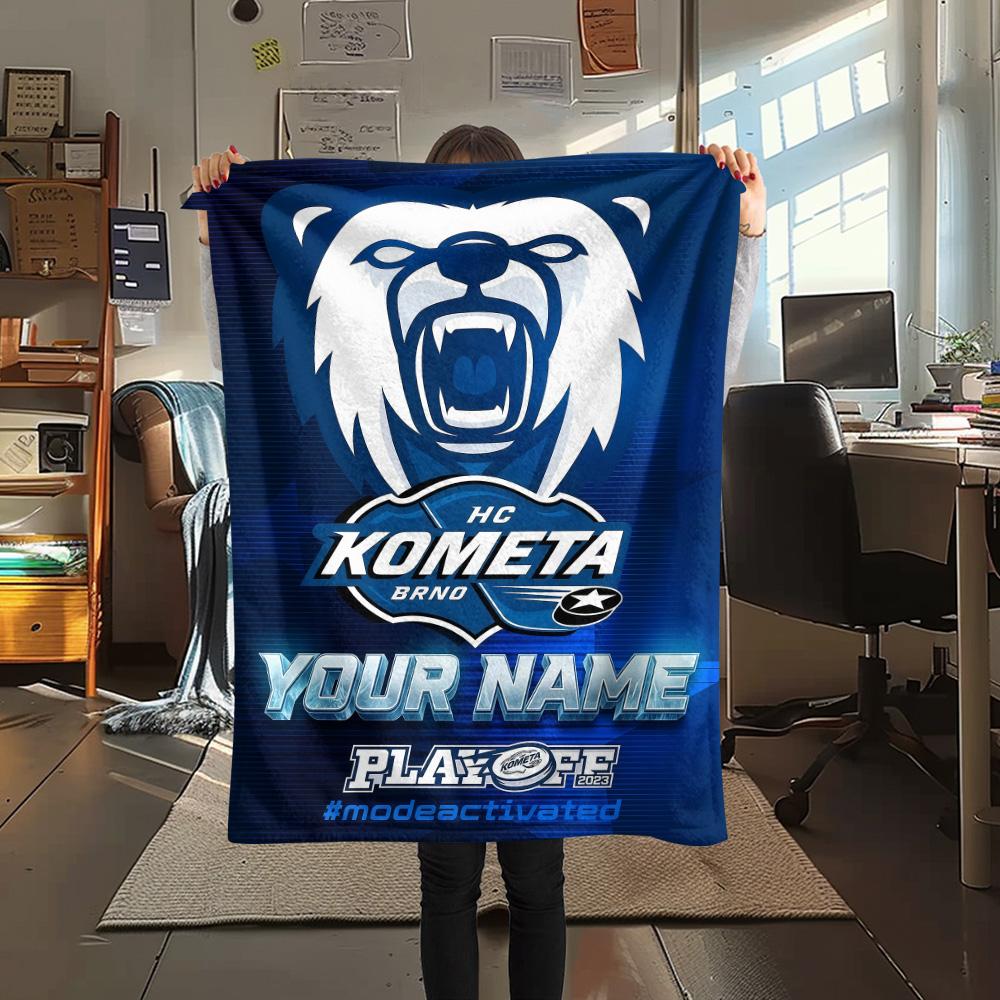 1 Stück Personalisierte Decke HC Kometa Brno Gemustert Flanell Geeignet für Alle Jahreszeiten für Heimdekoration Wärme und Komfort Geschenke Feiertagsgeschenk -HE66
