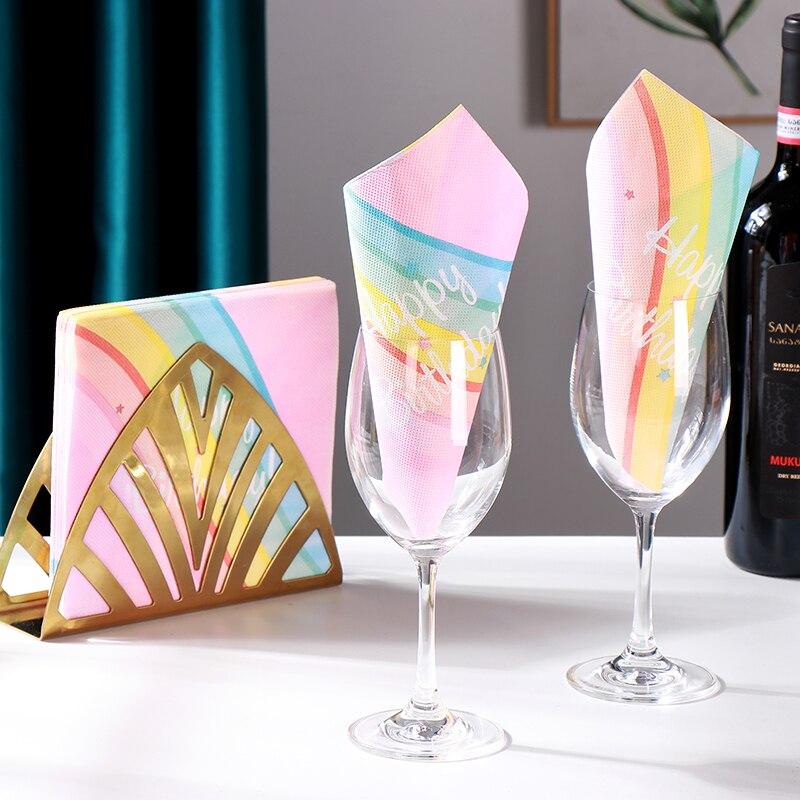 Tovagliolo monouso per feste a doppio strato, 20 pezzi/confezione, motivo "Happy Birthday"