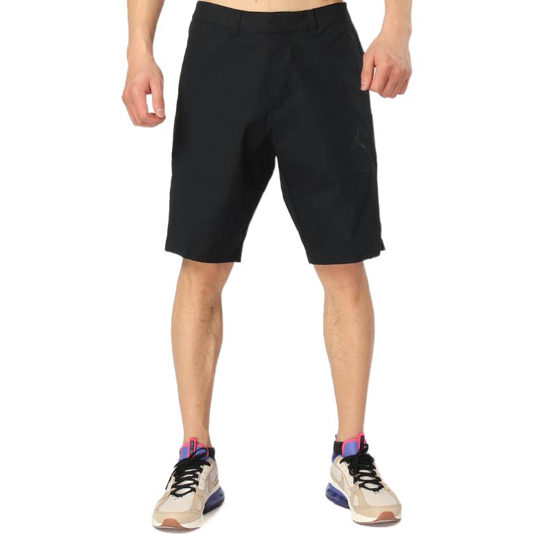 Jordan Printed Logo Solid Color Elastic Straight-Leg Shorts Men Bottoms Black 914421-010