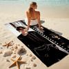 1Pc Film Noir Fashion Beach Towel, Quick Dry, Multi-Use for Beach Pool Gym Yoga Home Travel, Christmas, Halloween, Xmas Gift S92976
