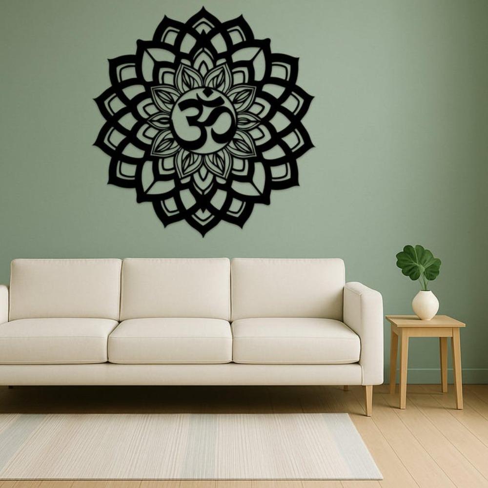 Mandala Metal Wall Art Large Yoga Decor Flower Meditation Boho Spiritual Gift