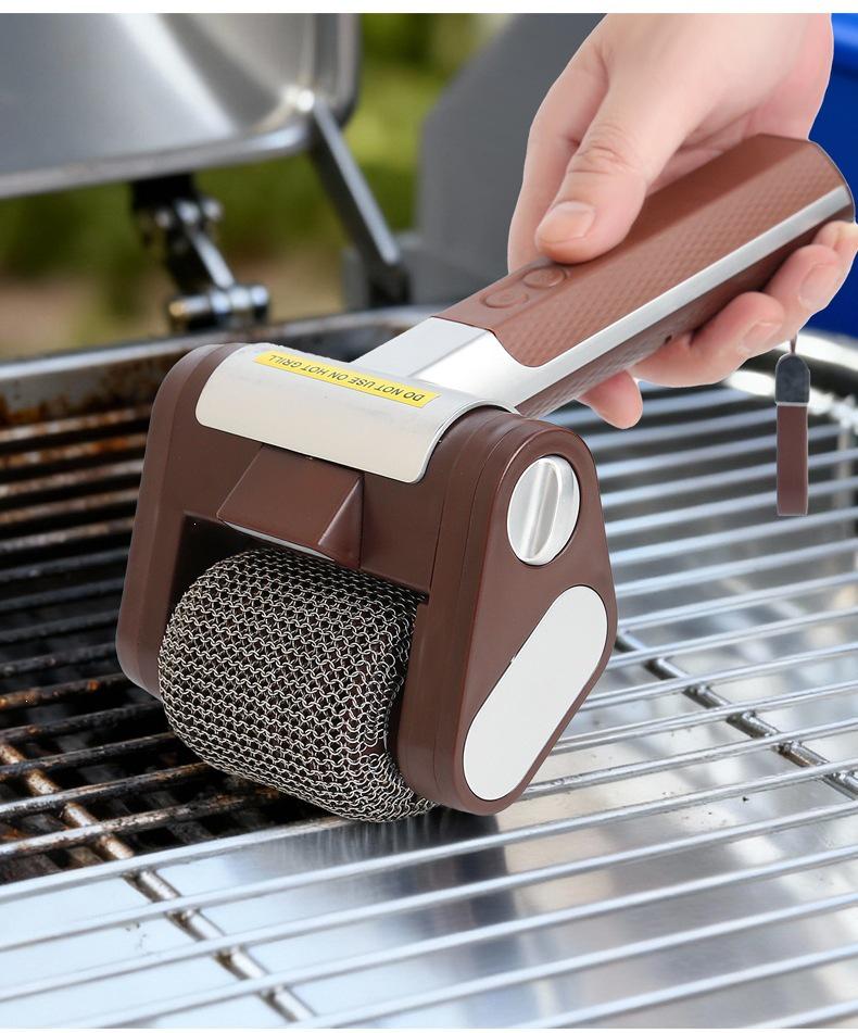 Kabellose Edelstahl-Grillbürste - Lebensmittelgeeigneter Rollenreiniger