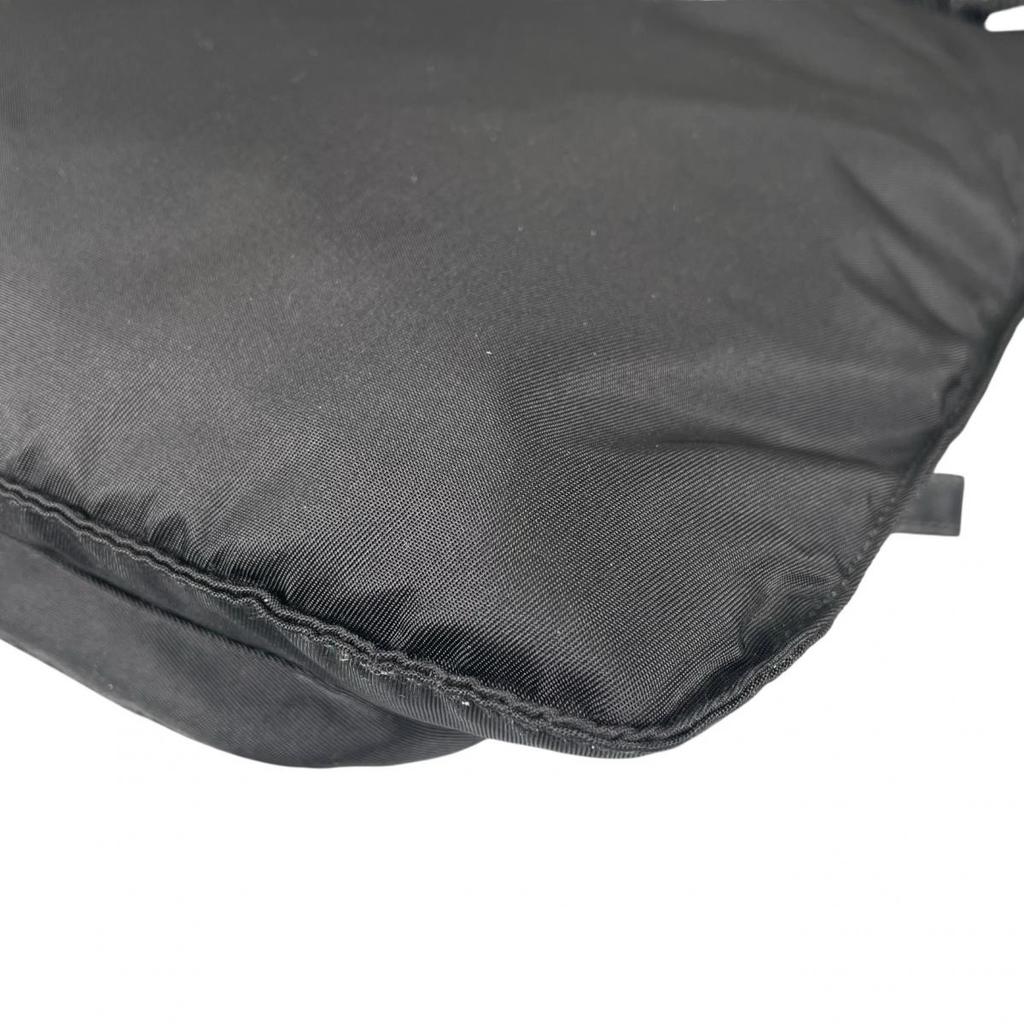Prada Re-Nylon Triangular Logo Shoulder Bag Nylon Black Women BT0520 Used