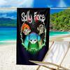 Proof Beach Towel with a Sally Face1 Pattern - Soft,absorbent,quick-drying,machine Washable - Perfect for Swimming,camping,bathing