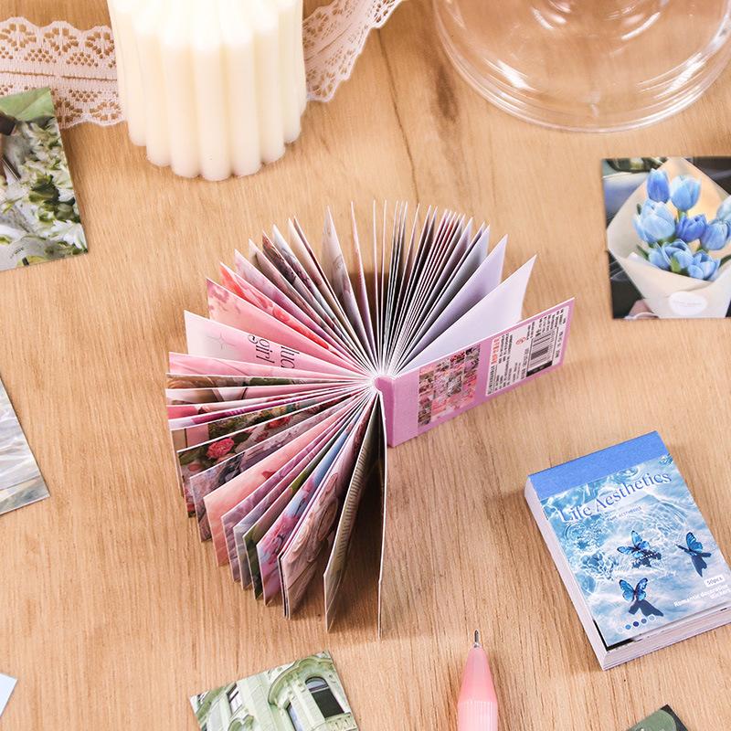 Mini-Notizbuch für Kinder im Antik-Stil, kreatives Material, dekorative Aufkleber